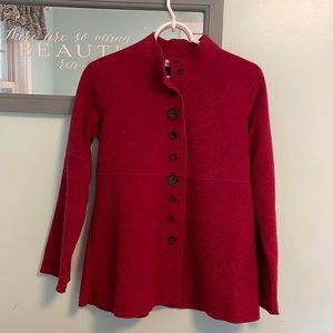 Soft Surroundings red gauzy cardigan size XS petite